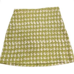 Urban Outfitters green & off white print skirt
